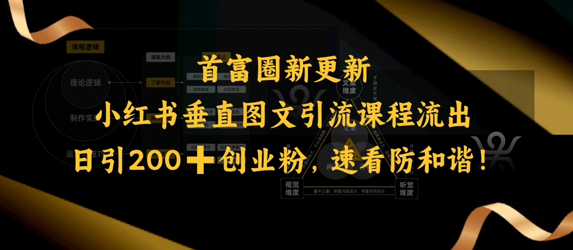 小红书垂直图文引流课程流出，日引200+创业粉，速看防和谐-悟空云赚AI