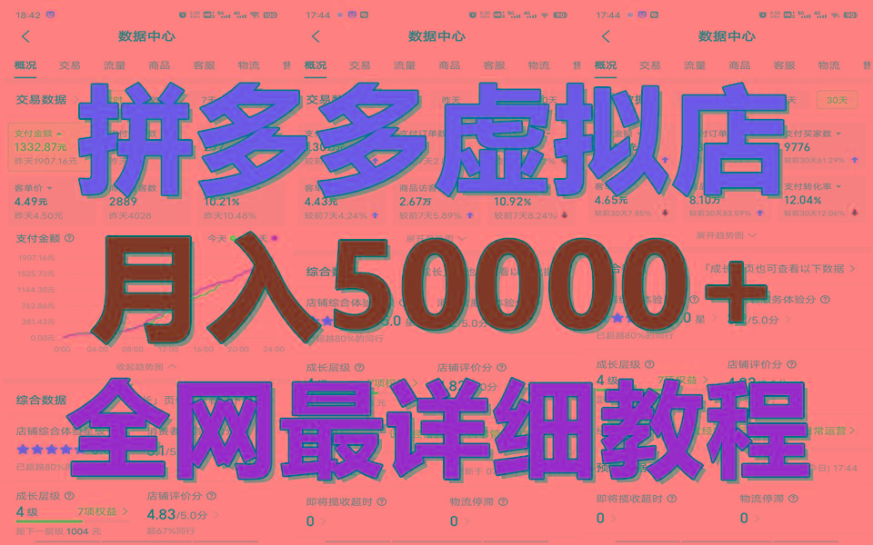 拼多多虚拟电商训练营月入50000+你也行，暴利稳定长久，副业首选-悟空云赚AI
