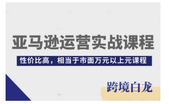 亚马逊运营实战课程，亚马逊从入门到精通，性价比高，相当于市面万元以上元课程-悟空云赚AI