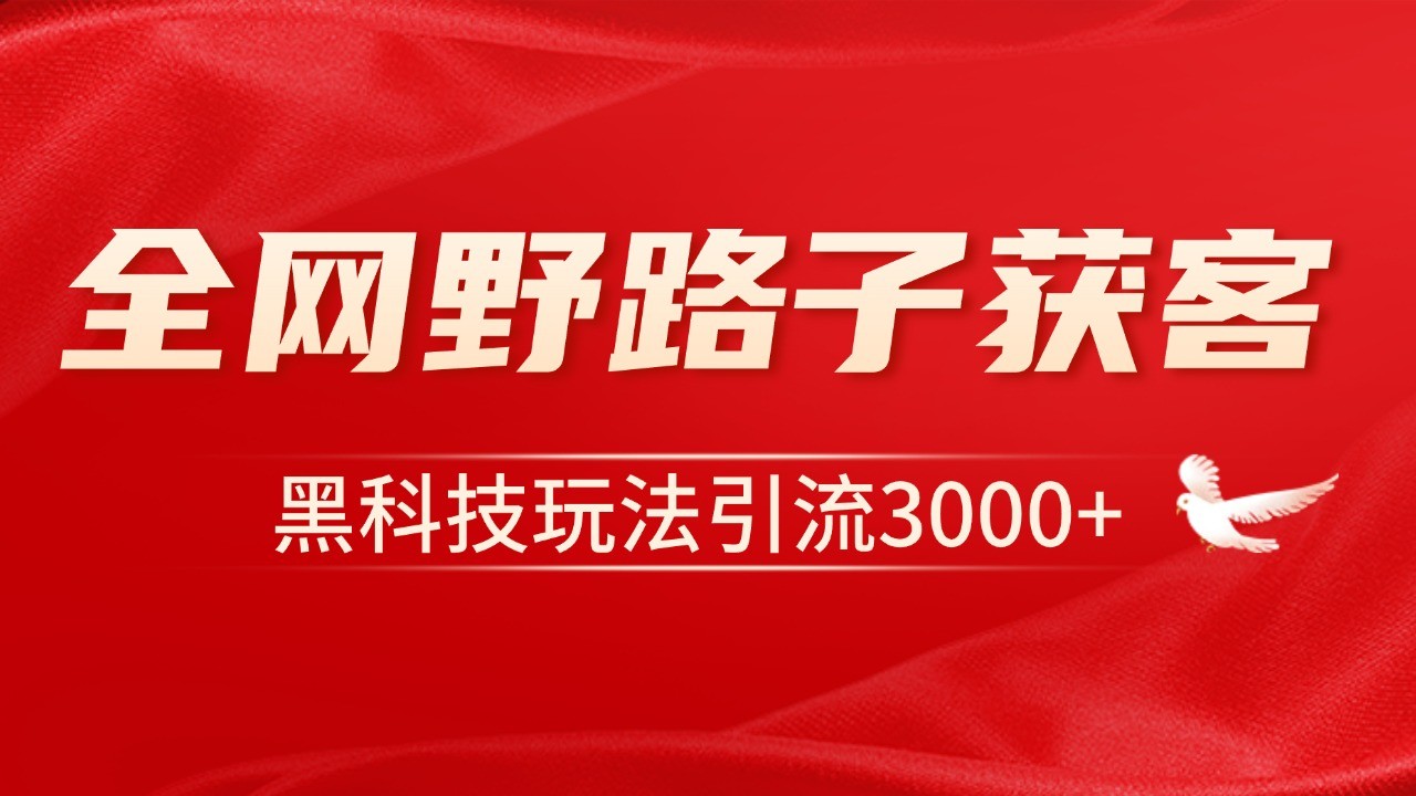 电商引流获客野路子全平台暴力截流获客日引500+-悟空云赚AI