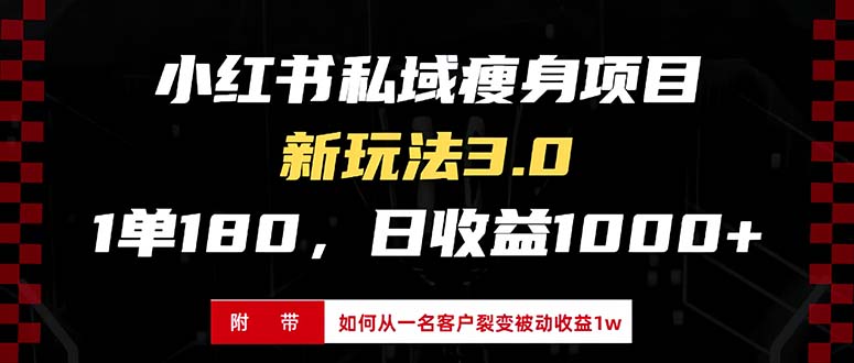 小红书瘦身项目3.0模式，新手小白日赚收益1000+(附从一名客户裂变收益…-悟空云赚AI