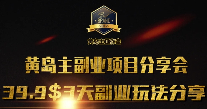 黄岛主副业分享会1期：3天3个副业玩法，速度上车-悟空云赚AI