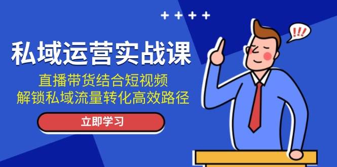 私域运营实战课：直播带货结合短视频，解锁私域流量转化高效路径-悟空云赚AI