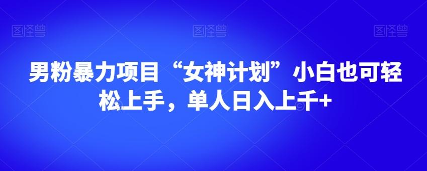 男粉暴力项目“女神计划”小白也可轻松上手，单人日入上千+【揭秘】-悟空云赚AI