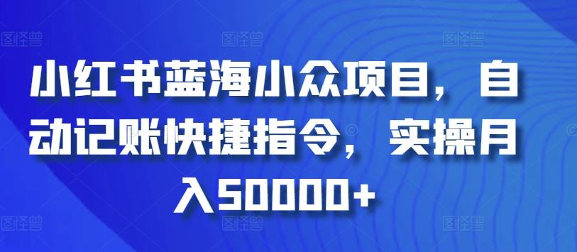 小红书蓝海小众项目，自动记账快捷指令，实操月入50000+【揭秘】-悟空云赚AI
