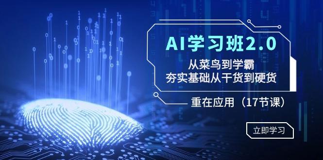 AI学习班2.0：从菜鸟到学霸，夯实基础从干货到硬货，重在应用(17节课)-悟空云赚AI