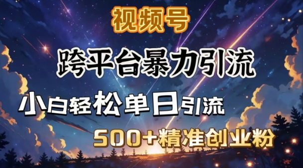 跨平台暴力引流，私域完美闭环，日引500+精准创业粉-悟空云赚AI
