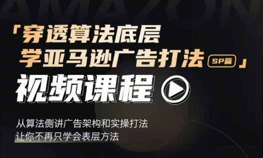 穿透算法底层，学亚马逊广告打法SP篇，从算法侧讲广告架构和实操打法，让你不再只学会表层方法-悟空云赚AI