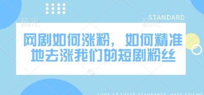 网剧如何涨粉，如何精准地去涨我们的短剧粉丝-悟空云赚AI
