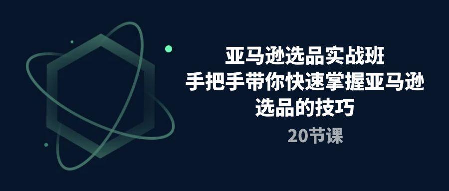 亚马逊选品实战班，手把手带你快速掌握亚马逊选品的技巧(20节课-悟空云赚AI
