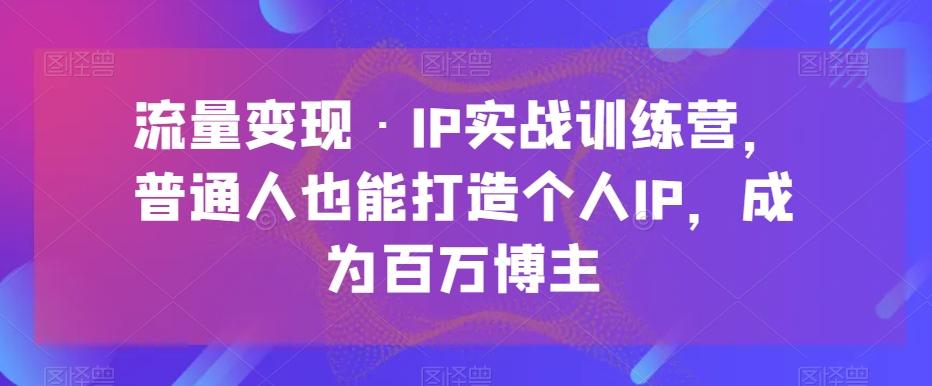 流量变现·IP实战训练营，普通人也能打造个人IP，成为百万博主-悟空云赚AI
