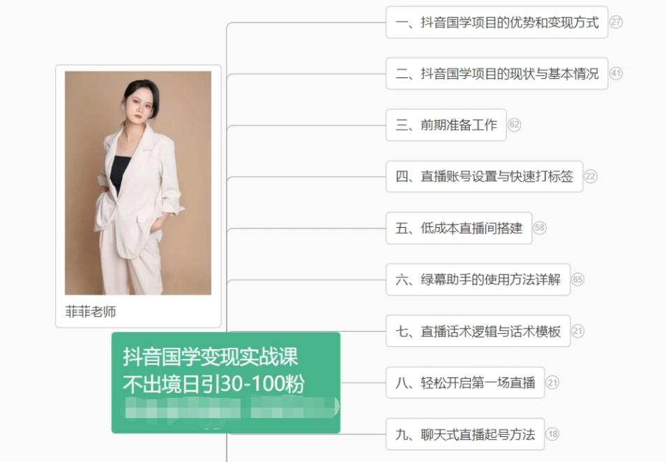 抖音国学变现项目：不出境日引30-100粉实战课程-悟空云赚AI