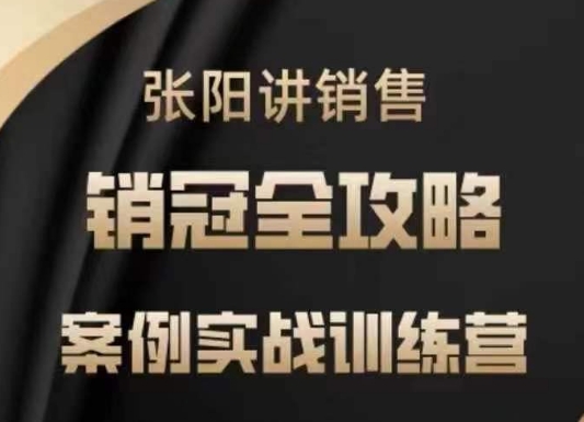张阳讲销售实战训练营，​案例实战训练，销冠全攻略-悟空云赚AI
