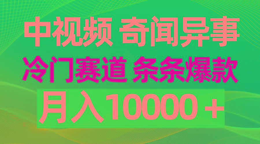 (9627期)中视频奇闻异事，冷门赛道条条爆款，月入10000＋-悟空云赚AI