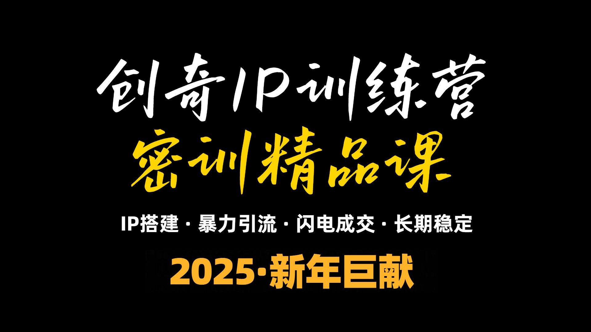 2025年“知识付费IP训练营”小白避坑年赚百万，暴力引流，闪电成交-悟空云赚AI