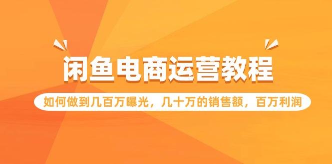 (9560期)闲鱼电商运营教程：如何做到几百万曝光，几十万的销售额，百万利润-悟空云赚AI