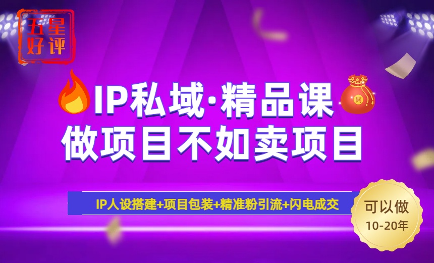 2025年“IP私域·密训精品课”，日赚3000+小白避坑年赚百万，暴力引流…-悟空云赚AI