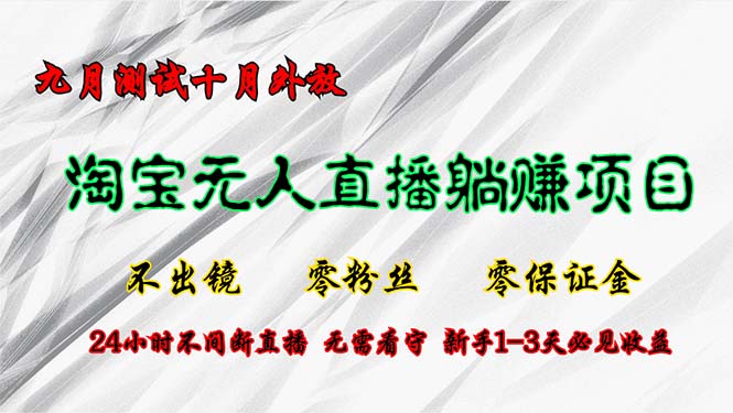 淘宝无人直播最新玩法，九月测试十月外放，不出镜零粉丝零保证金，24小…-悟空云赚AI