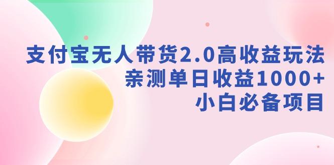 支付宝无人带货2.0高收益玩法，亲测单日收益1000+，小白必备项目-悟空云赚AI